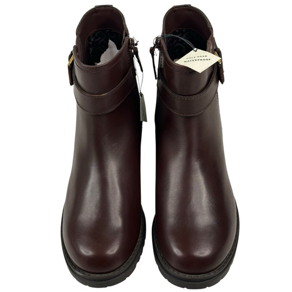 Cole Haan Catherine Waterproof Bootie Dark Brown Leather Womens Size 7B New $290 - Picture 2 of 13
